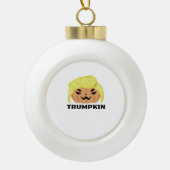 Halloween Trumpkin Classic Keramische Bal Ornament (Voorkant)