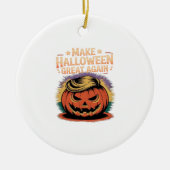 Halloween Trumpkin Design Keramisch Ornament (Voorkant)