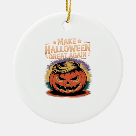 Halloween Trumpkin Design Keramisch Ornament (Voorkant)