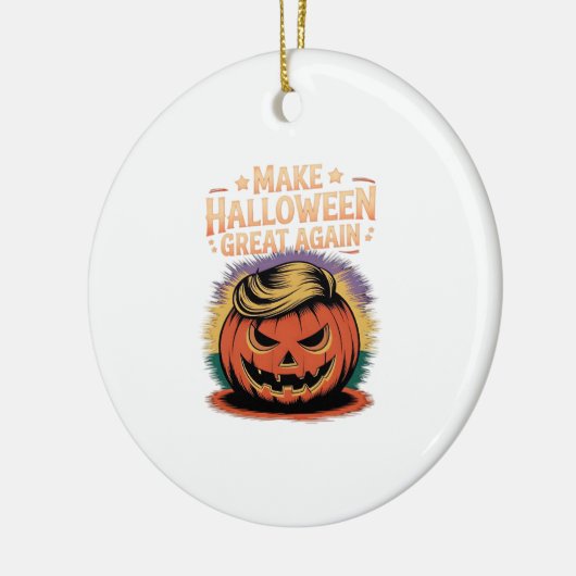 Halloween Trumpkin Design Keramisch Ornament (Links)
