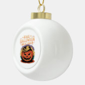 Halloween Trumpkin Design Keramische Bal Ornament (Rechts)