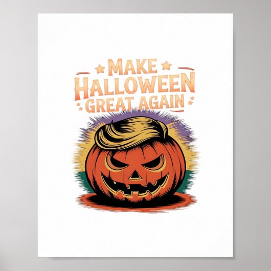 Halloween Trumpkin Design Poster (Voorkant)