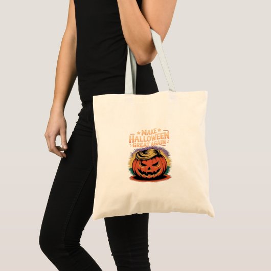 Halloween Trumpkin Design Tote Bag (Voorkant (product))