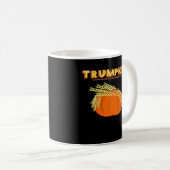 Halloween Trumpkin Donald Funny Pumpkin Make Hallo Koffiemok (Voorkant rechts)