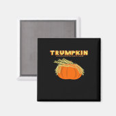 Halloween Trumpkin Donald Funny Pumpkin Make Hallo Magneet (Voorkant / Achterkant)