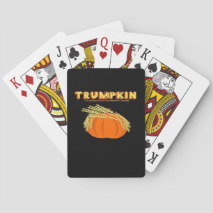 Halloween Trumpkin Donald Grappige Pompoen Maak Ha Pokerkaarten