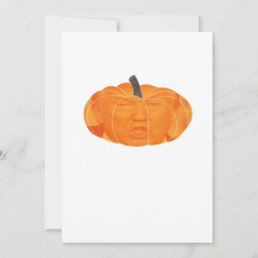 Halloween Trumpkin Extra Classic Feestdagenkaart (Voorkant)