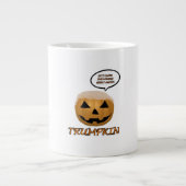 Halloween Trumpkin Fitted Grote Koffiekop (Voorkant)