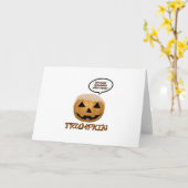 Halloween Trumpkin Fitted Kaart (Gele Bloem)
