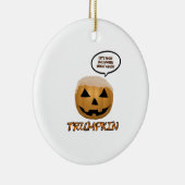 Halloween Trumpkin Fitted Keramisch Ornament (Rechts)
