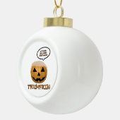 Halloween Trumpkin Fitted Keramische Bal Ornament (Rechts)