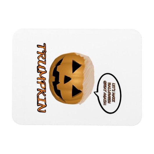 Halloween Trumpkin Fitted Magneet (Horizontaal)