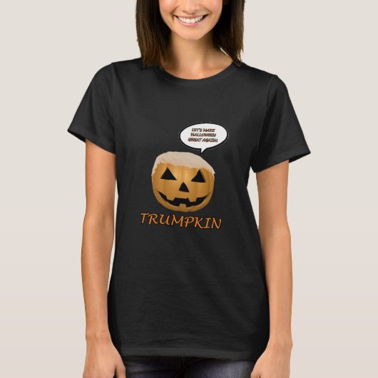 Halloween Trumpkin Fitted T-shirt (Voorkant)