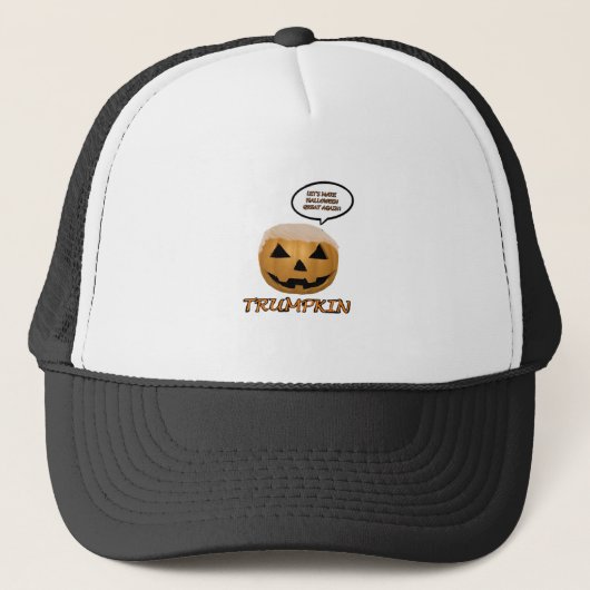 Halloween Trumpkin Fitted Trucker Pet (Voorkant)