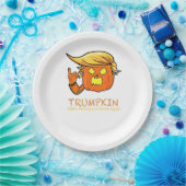 Halloween Trumpkin Funny - Klassiek kostuumontwerp Papieren Bordje (Feest)