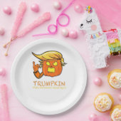 Halloween Trumpkin Funny - Klassiek kostuumontwerp Papieren Bordje (Feest)