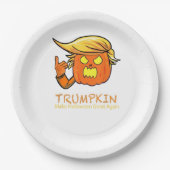 Halloween Trumpkin Funny - Klassiek kostuumontwerp Papieren Bordje (Voorkant)