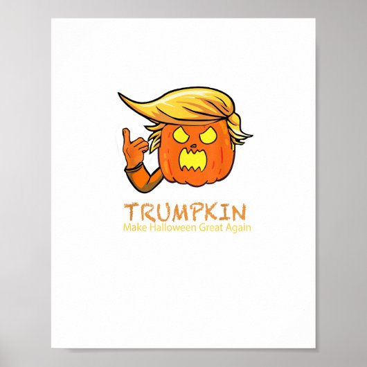 Halloween Trumpkin Funny - Klassiek kostuumontwerp Poster (Voorkant)
