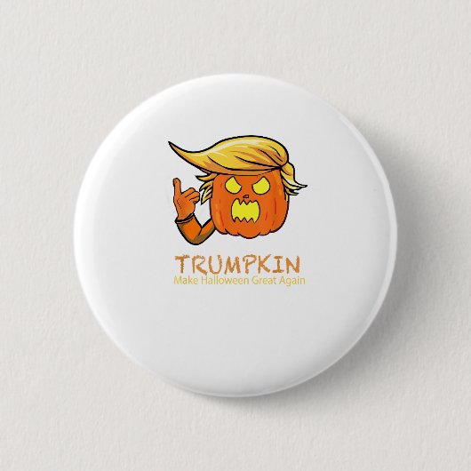 Halloween Trumpkin Funny - Klassiek kostuumontwerp Ronde Button 5,7 Cm (Voorkant)