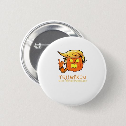 Halloween Trumpkin Funny - Klassiek kostuumontwerp Ronde Button 5,7 Cm (Voorkant /achterkant)