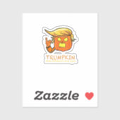 Halloween Trumpkin Funny - Klassiek kostuumontwerp Sticker (Vel)