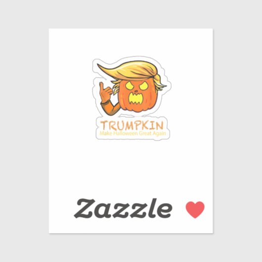 Halloween Trumpkin Funny - Klassiek kostuumontwerp Sticker (Vel)