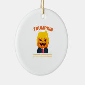 Halloween Trumpkin Funny Pumpkin Halloween Keramisch Ornament (Rechts)
