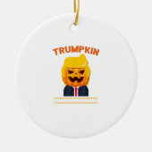 Halloween Trumpkin Funny Pumpkin Halloween Keramisch Ornament (Voorkant)