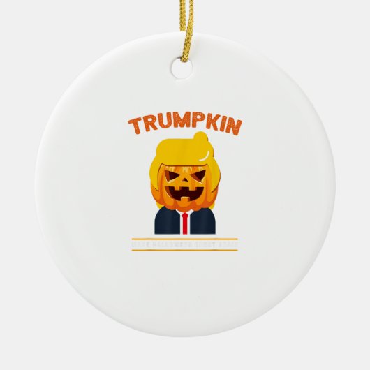 Halloween Trumpkin Funny Pumpkin Halloween Keramisch Ornament (Voorkant)
