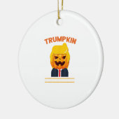 Halloween Trumpkin Funny Pumpkin Halloween Keramisch Ornament (Links)