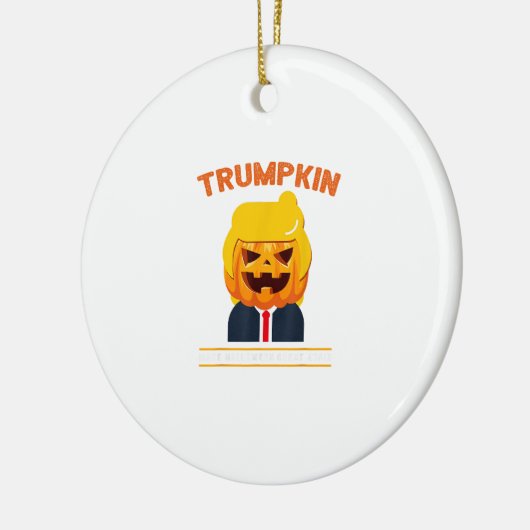 Halloween Trumpkin Funny Pumpkin Halloween Keramisch Ornament (Links)