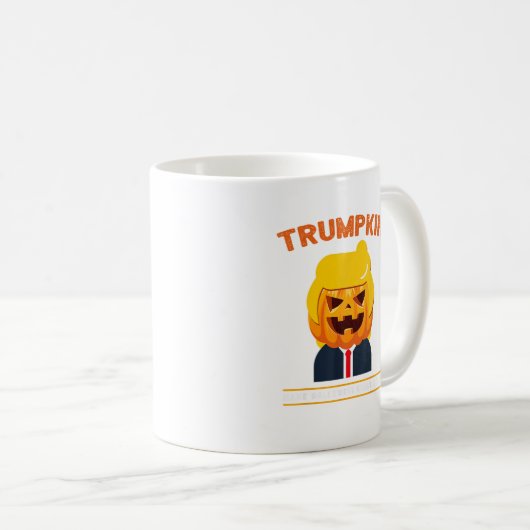 Halloween Trumpkin Funny Pumpkin Halloween Koffiemok (Voorkant rechts)