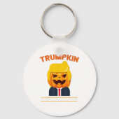 Halloween Trumpkin Funny Pumpkin Halloween Sleutelhanger (Voorkant)