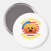 Halloween Trumpkin Funny Pumpkin Parodie Magneet (Voorkant / Achterkant)