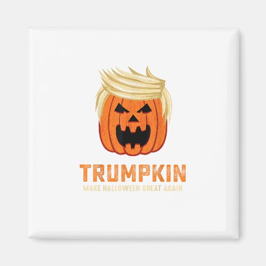 Halloween Trumpkin Funny - Spooky Parodie Slogan Magneet (Voorkant)