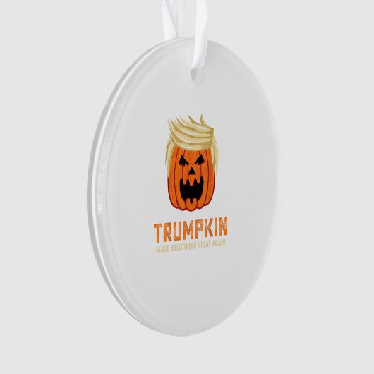 Halloween Trumpkin Funny - Spooky Parodie Slogan Ornament (voorkant)