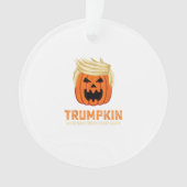 Halloween Trumpkin Funny - Spooky Parodie Slogan Ornament (voorkant)