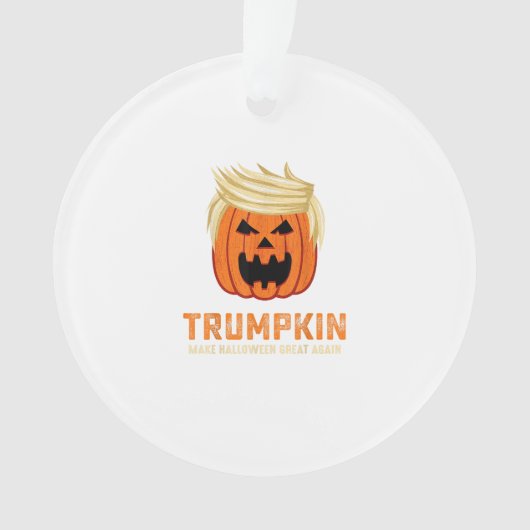 Halloween Trumpkin Funny - Spooky Parodie Slogan Ornament (voorkant)