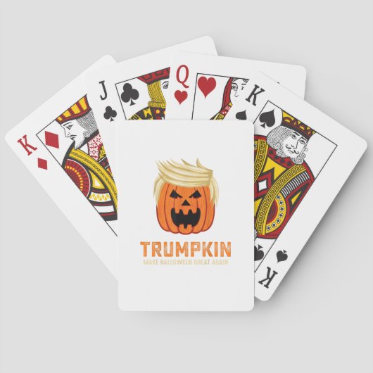 Halloween Trumpkin Funny - Spooky Parodie Slogan Pokerkaarten (Achterkant)