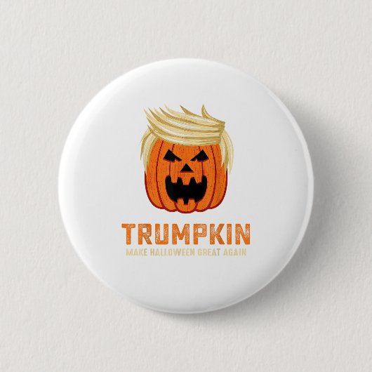 Halloween Trumpkin Funny - Spooky Parodie Slogan Ronde Button 5,7 Cm (Voorkant)