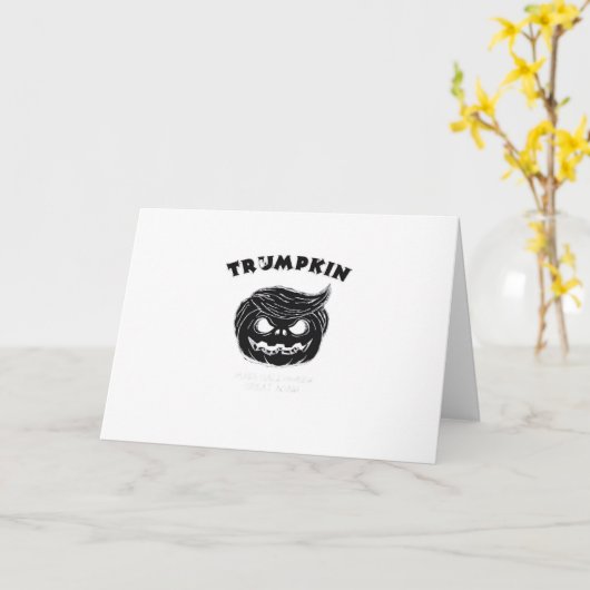 Halloween Trumpkin Grappig Halloween Kostuum Kaart (Gele Bloem)