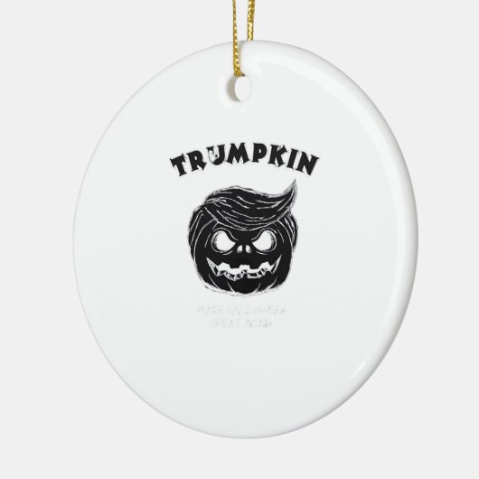 Halloween Trumpkin Grappig Halloween Kostuum Keramisch Ornament (Links)
