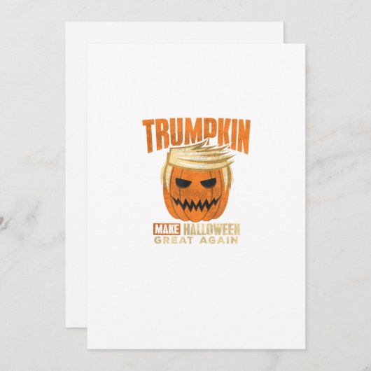 Halloween Trumpkin Grappig Maak Amerika Groot Feestdagenkaart (Voorkant / Achterkant)
