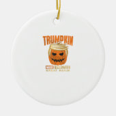 Halloween Trumpkin Grappig Maak Amerika Groot Keramisch Ornament (Voorkant)