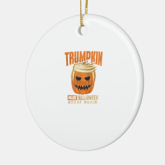 Halloween Trumpkin Grappig Maak Amerika Groot Keramisch Ornament (Links)