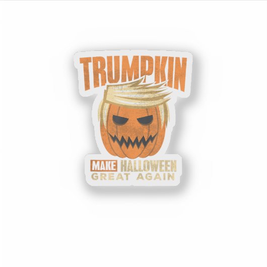 Halloween Trumpkin Grappig Maak Amerika Groot Sticker (Voorkant)