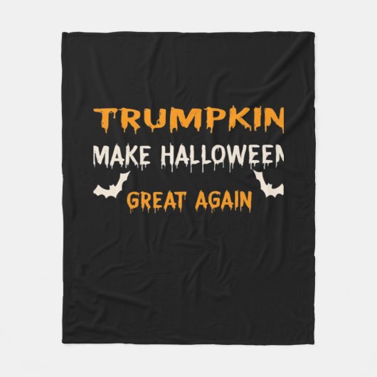 Halloween Trumpkin Grappig Maak Halloween weer gew Fleece Deken (Voorkant)