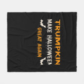 Halloween Trumpkin Grappig Maak Halloween weer gew Fleece Deken (Voorkant (Horizontaal))