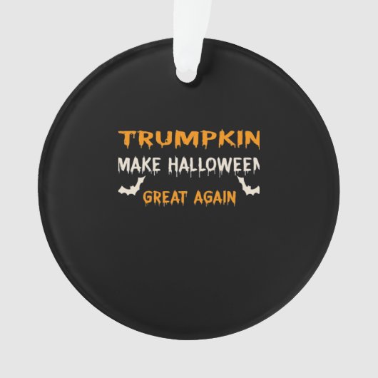 Halloween Trumpkin Grappig Maak Halloween weer gew Ornament (voorkant)