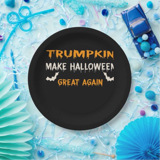 Halloween Trumpkin Grappig Maak Halloween weer gew Papieren Bordje (Feest)